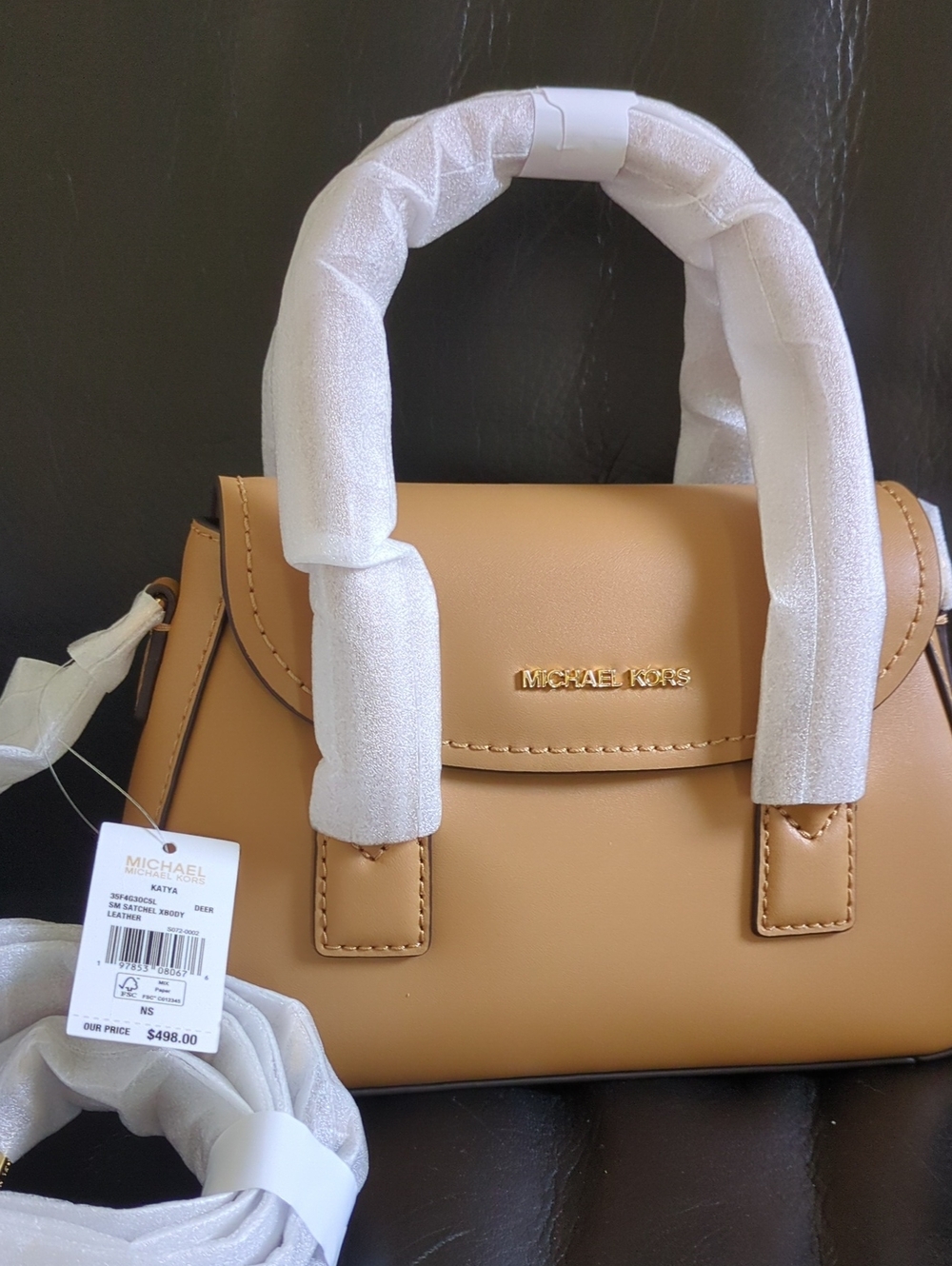 Michael Kors Katya Small Satchel Crossbody  Leather Top-Handle